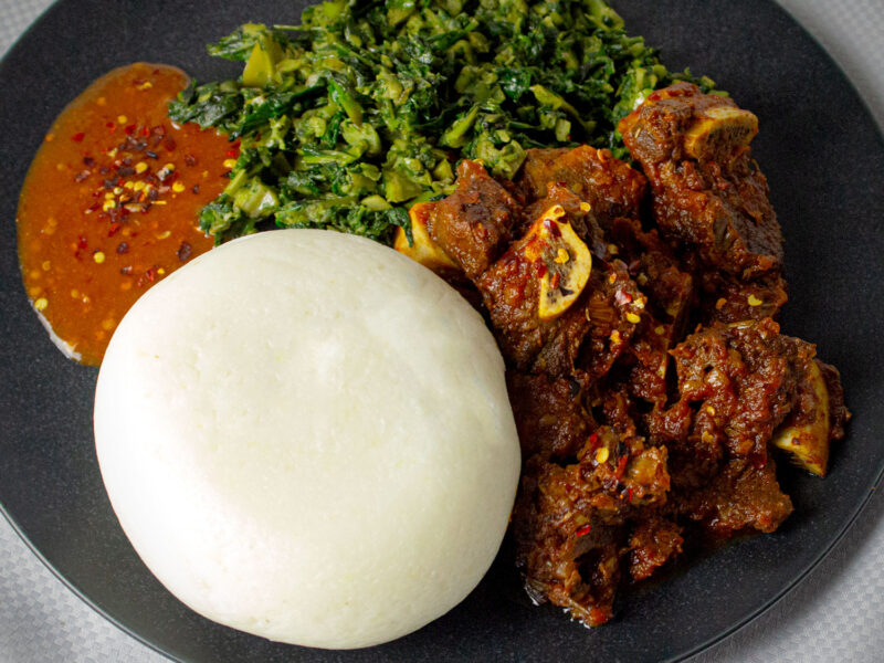 Maize Meal with Meat Stew/ Ugali nyama